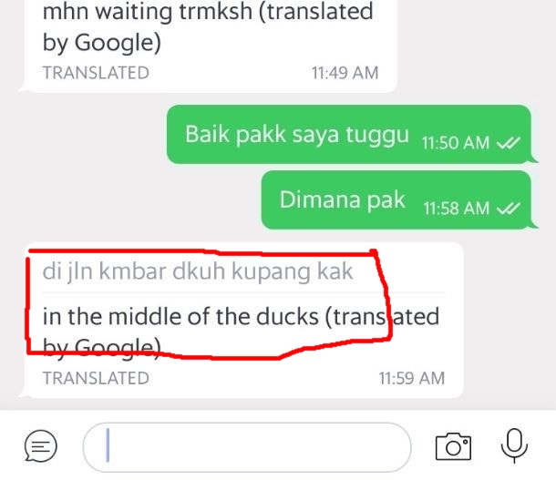 translate nyeleneh di chat ojol © berbagai sumber