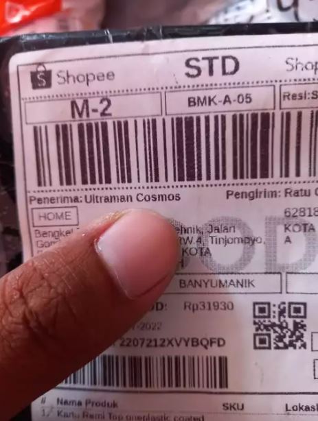 tulisan kocak nama penerima paket Berbagai sumber