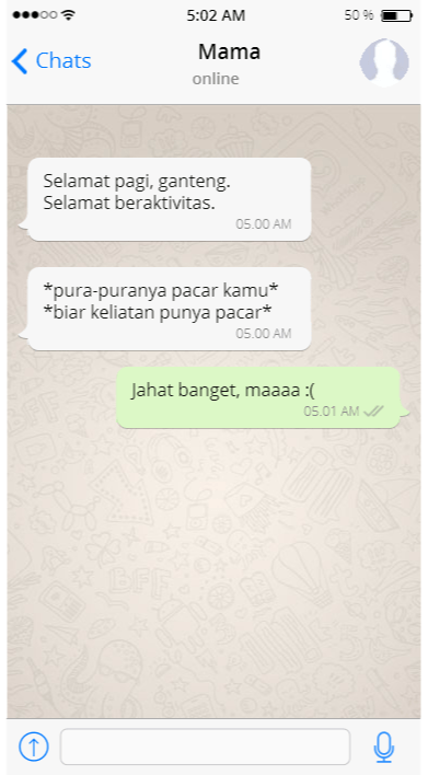 Chat orang tua seperti teman © 2023 brilio.net