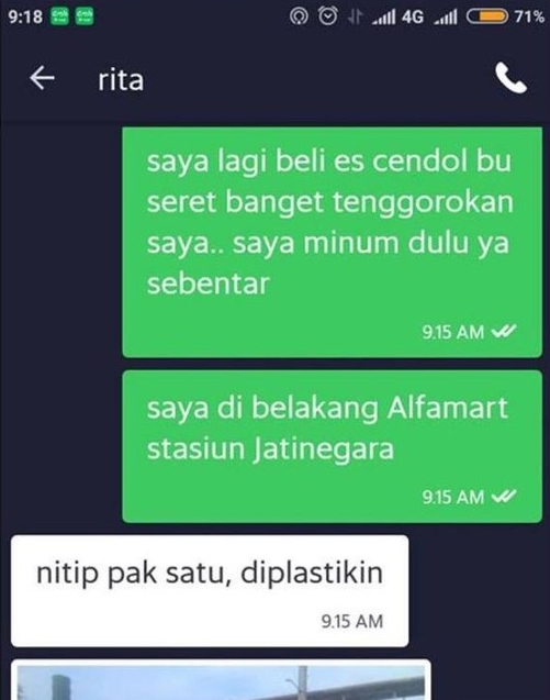 chat titip barang ke ojol © Twitter chat titip barang ke ojol © Twitter