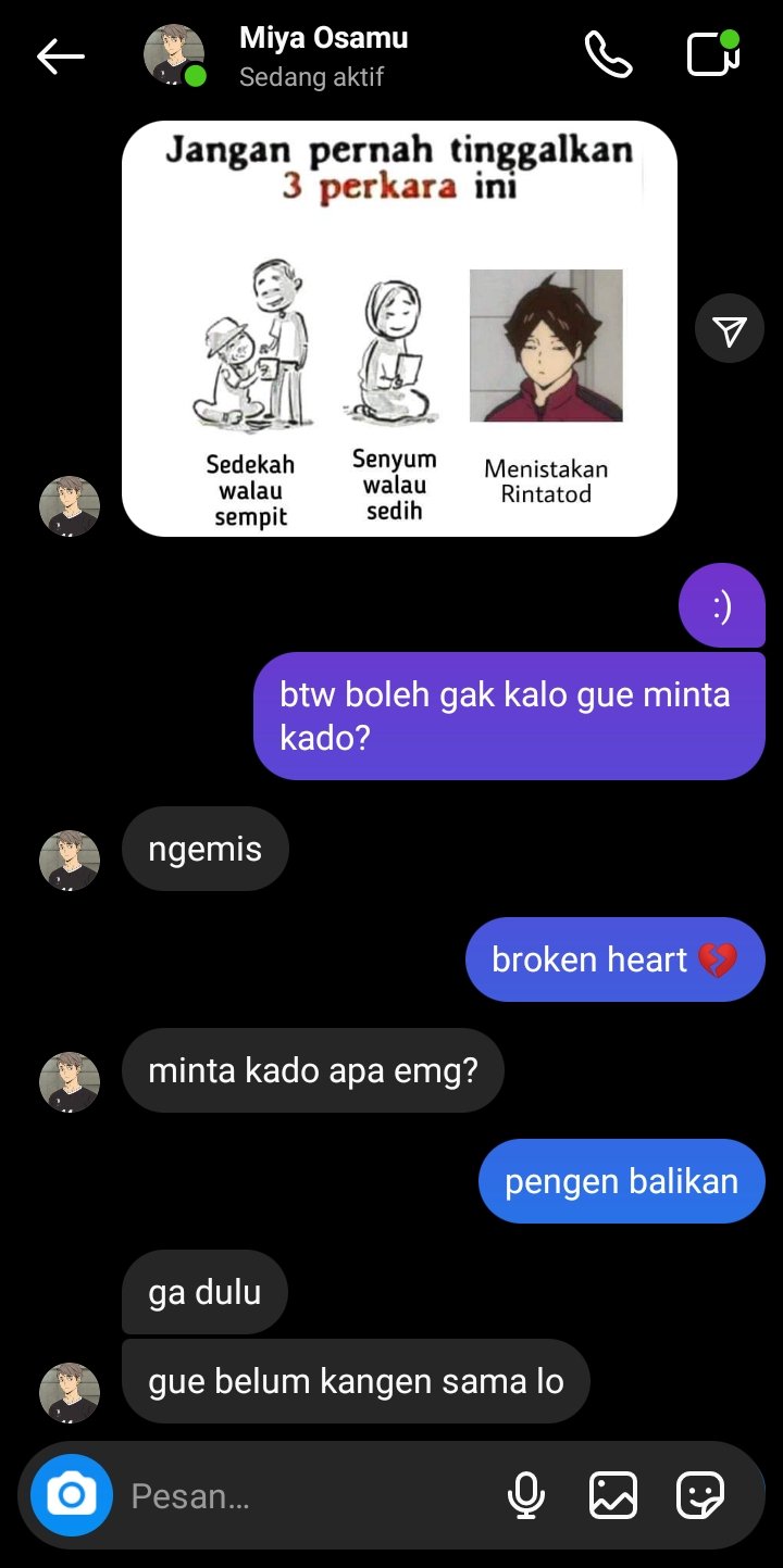 Chat lucu minta kado ulang tahun © 2022 berbagai sumber Chat lucu minta kado ulang tahun © 2022 berbagai sumber