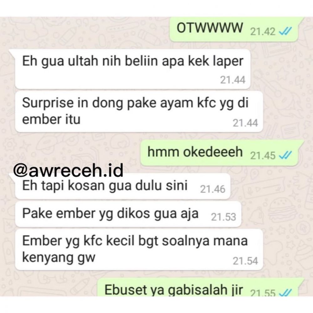 Chat lucu minta kado ulang tahun © 2022 berbagai sumber
