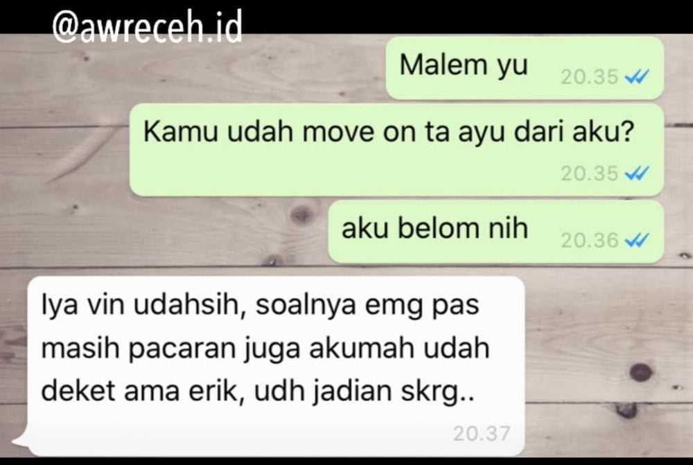 Chat lucu ke mantan pacar © 2023 brilio.net