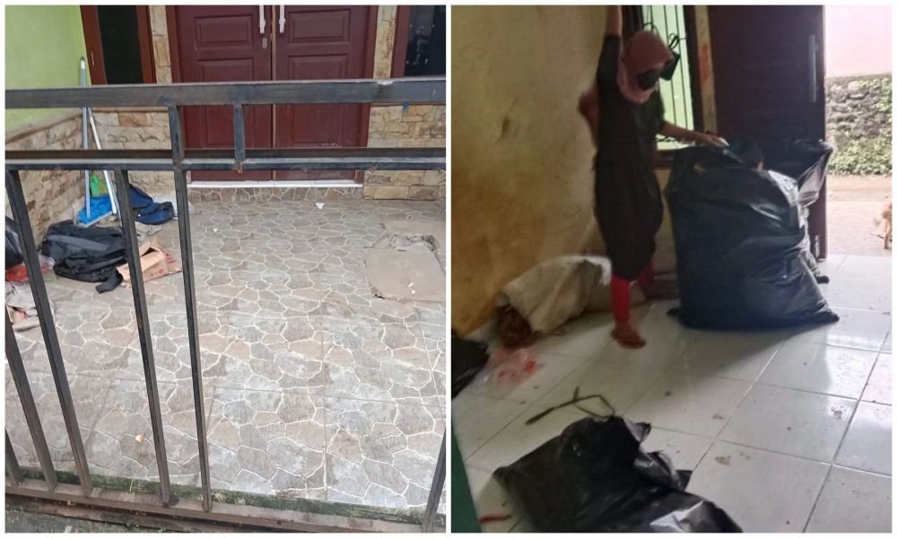 Penyewa rumah di Depok kabur tanpa membayar, hunian ditinggalkan dengan tumpukan sampah plastik