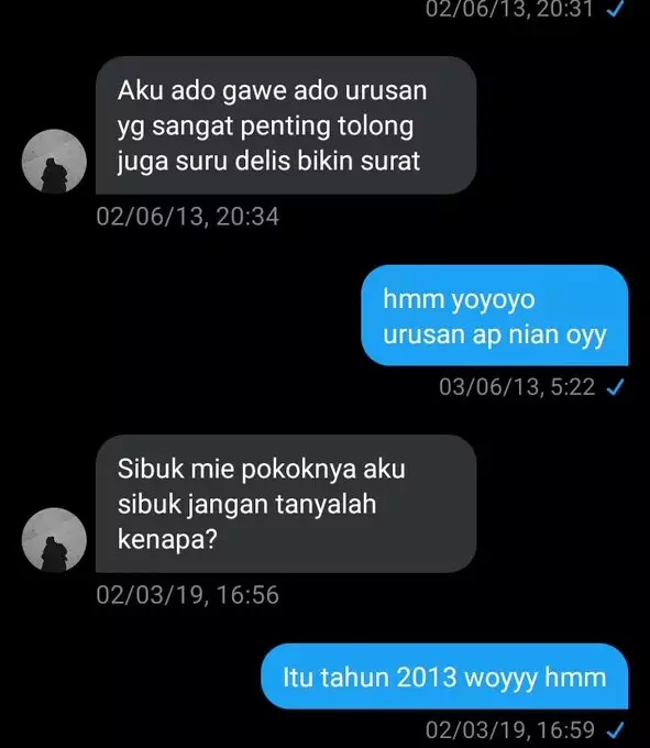 chat dibalas setelah bertahun-tahun © berbagai sumber