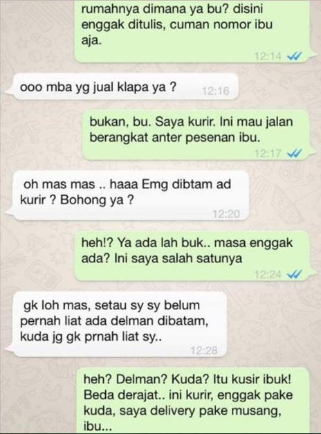 chat lucu kurir di prank customer Berbagai sumber chat lucu kurir di prank customer Berbagai sumber