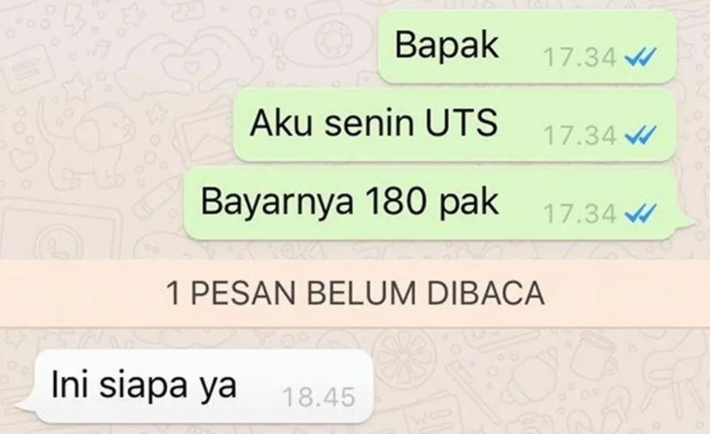 chat orang tua anak minta uang © berbagai sumber