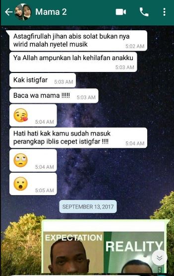 Chat orang tua ke anak cewek Berbagai sumber