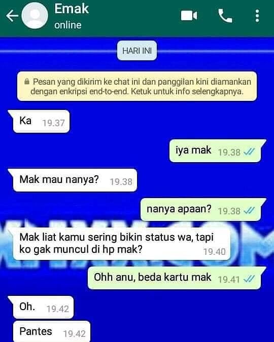 chat orang tua sama anak ini salah paham terus © berbagai sumber