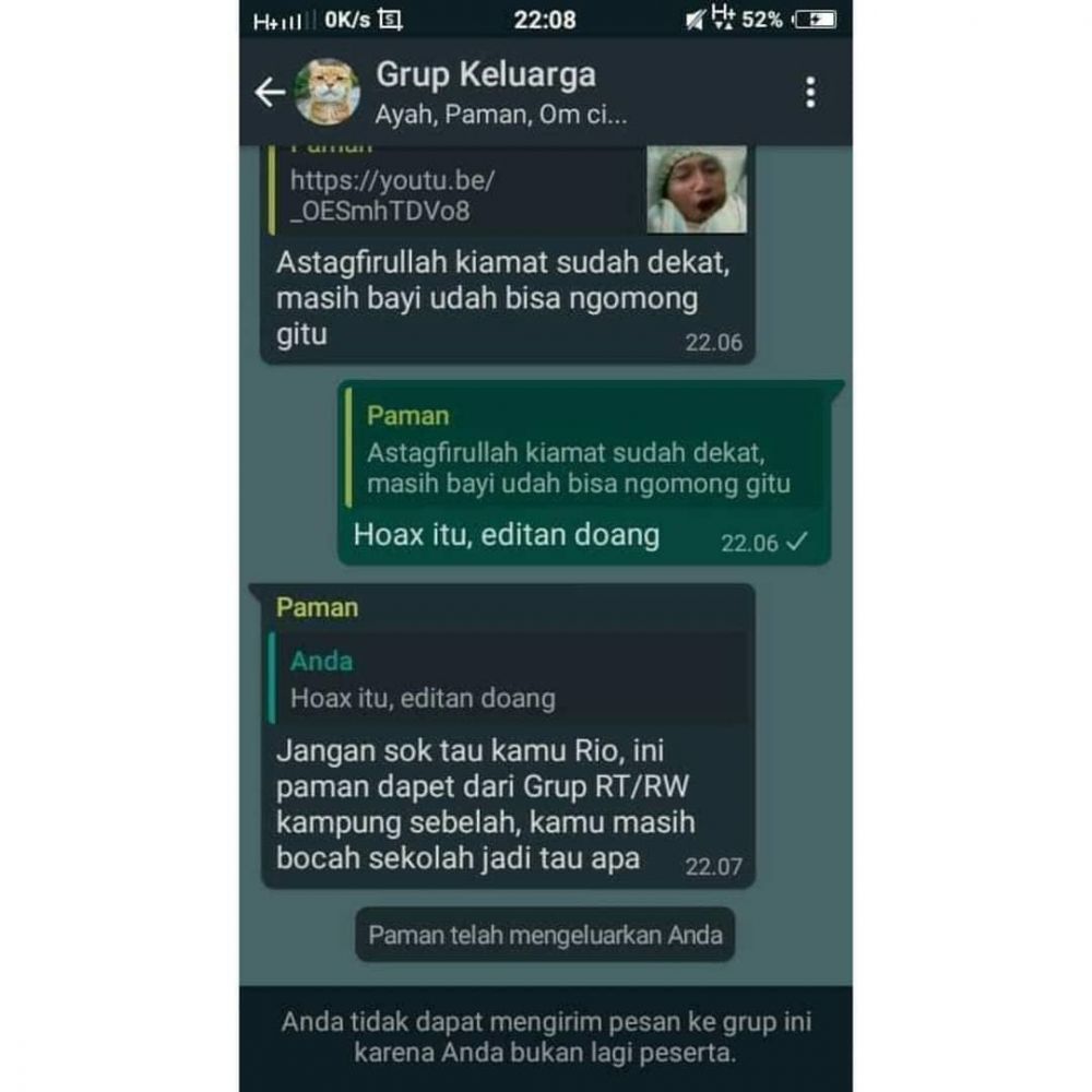 chat orang tua sama anak ini salah paham terus © berbagai sumber