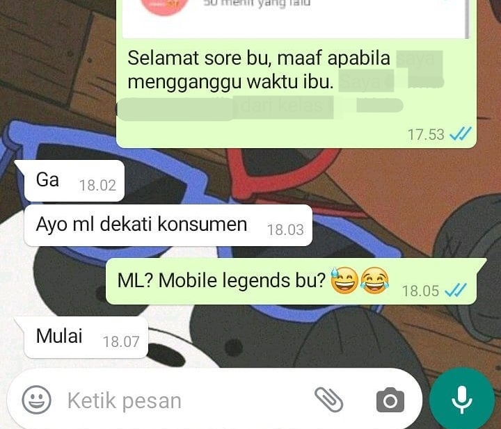 chat orang tua sama anak ini salah paham terus © berbagai sumber