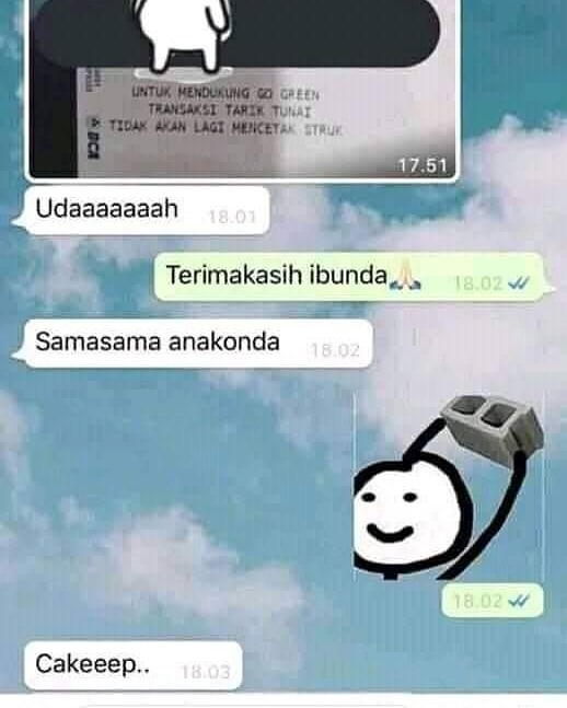 chat orang tua sama anak ini salah paham terus © berbagai sumber