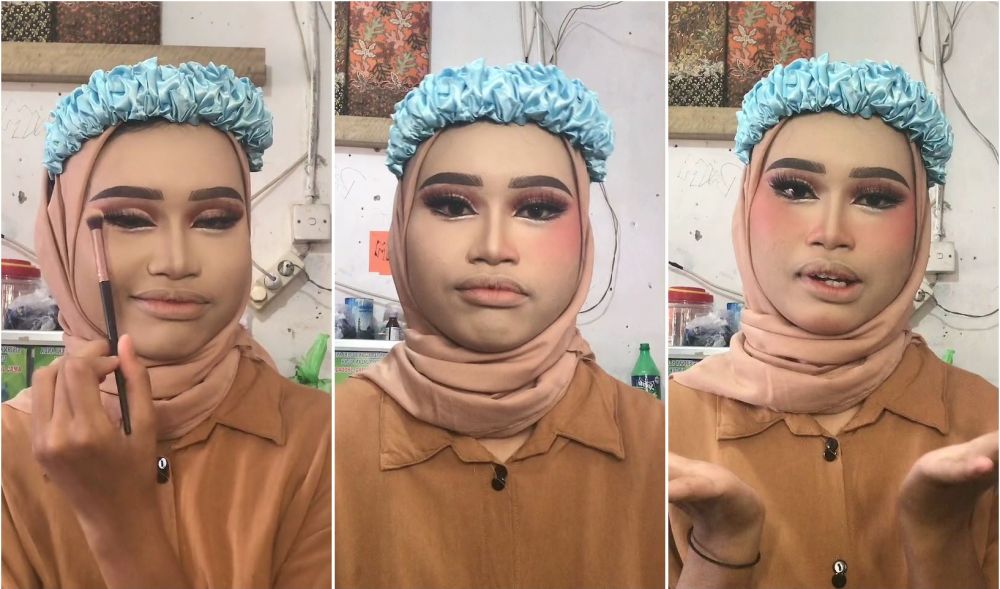 hasil makeup tanpa lighting © TikTok hasil makeup tanpa lighting © TikTok