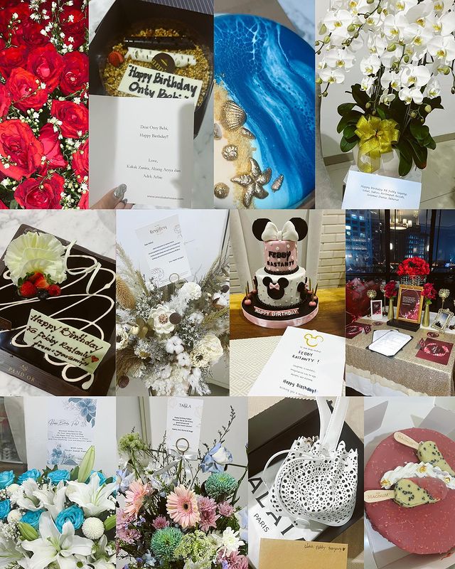 8 Potret kue ulang tahun Febby Rastanty ke-27 ini kece dan elegan, bikin nggak tega makan