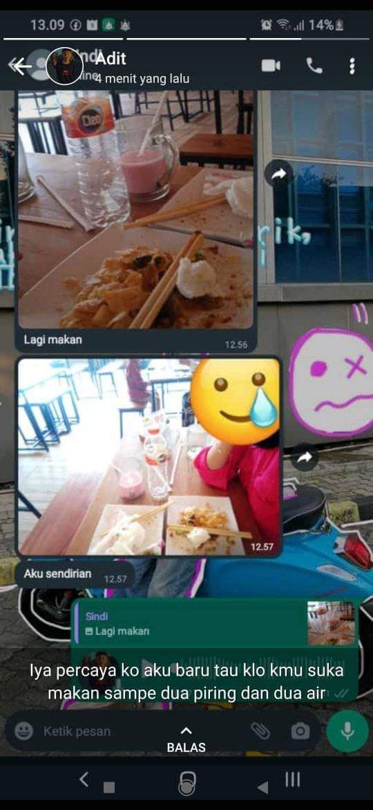 chat nawarin makanan bikin salah fokus © berbagai sumber