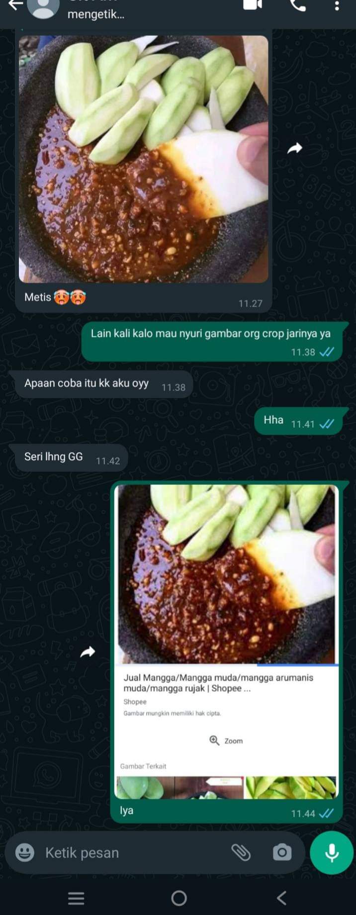 chat nawarin makanan bikin salah fokus © berbagai sumber
