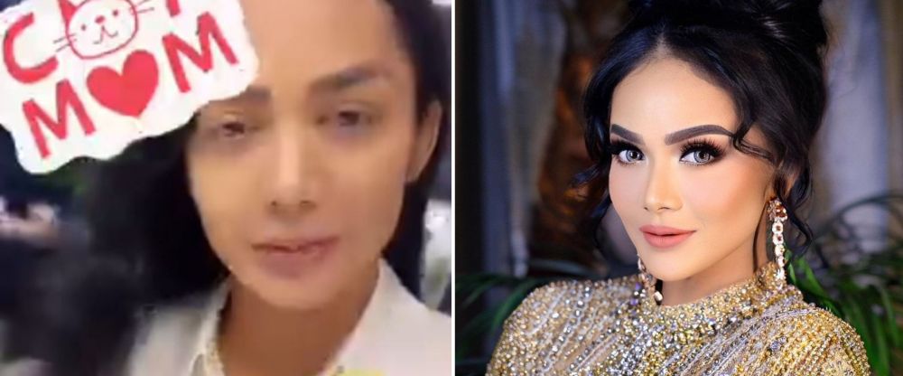 Krisdayanti tanpa vs pakai makeup © Instagram Krisdayanti tanpa vs pakai makeup © Instagram