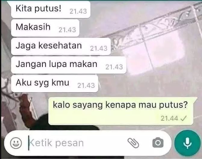 chat lucu minta putus ini malah bikin bingung © 2023 brilio.net