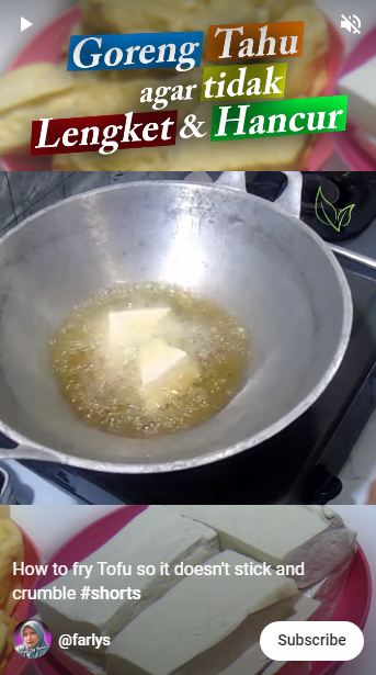 Cara agar tahu tidak lengket dan hancur saat digoreng, pakai 1 bahan dapur