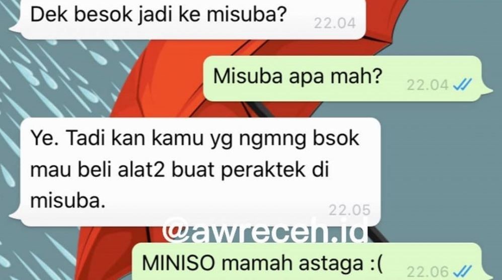 chat typo lucu orang tua ke anak © berbagai sumber