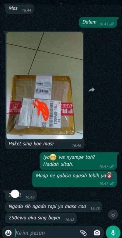 chat lucu beliin hadiah buat pacar © 2023 brilio.net