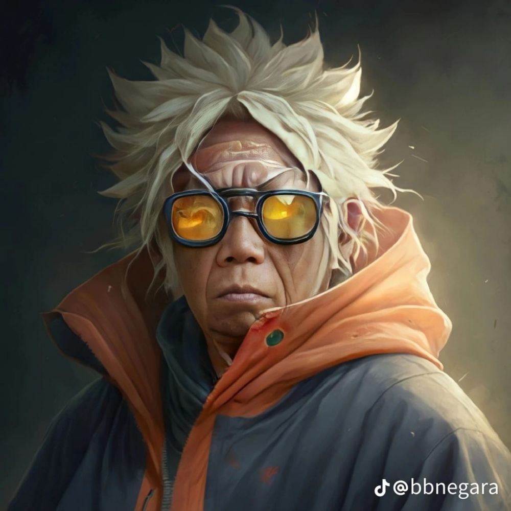 foto editan 7 presiden RI jadi Hokage di serial Naruto TikTok