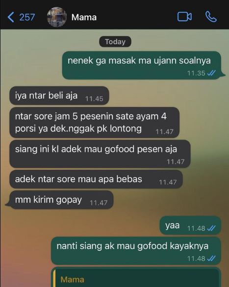 chat lucu orang tua kirim uang ke anak Berbagai sumber