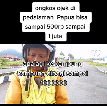 ongkos ojek di pedalaman Papua © 2023 brilio.net