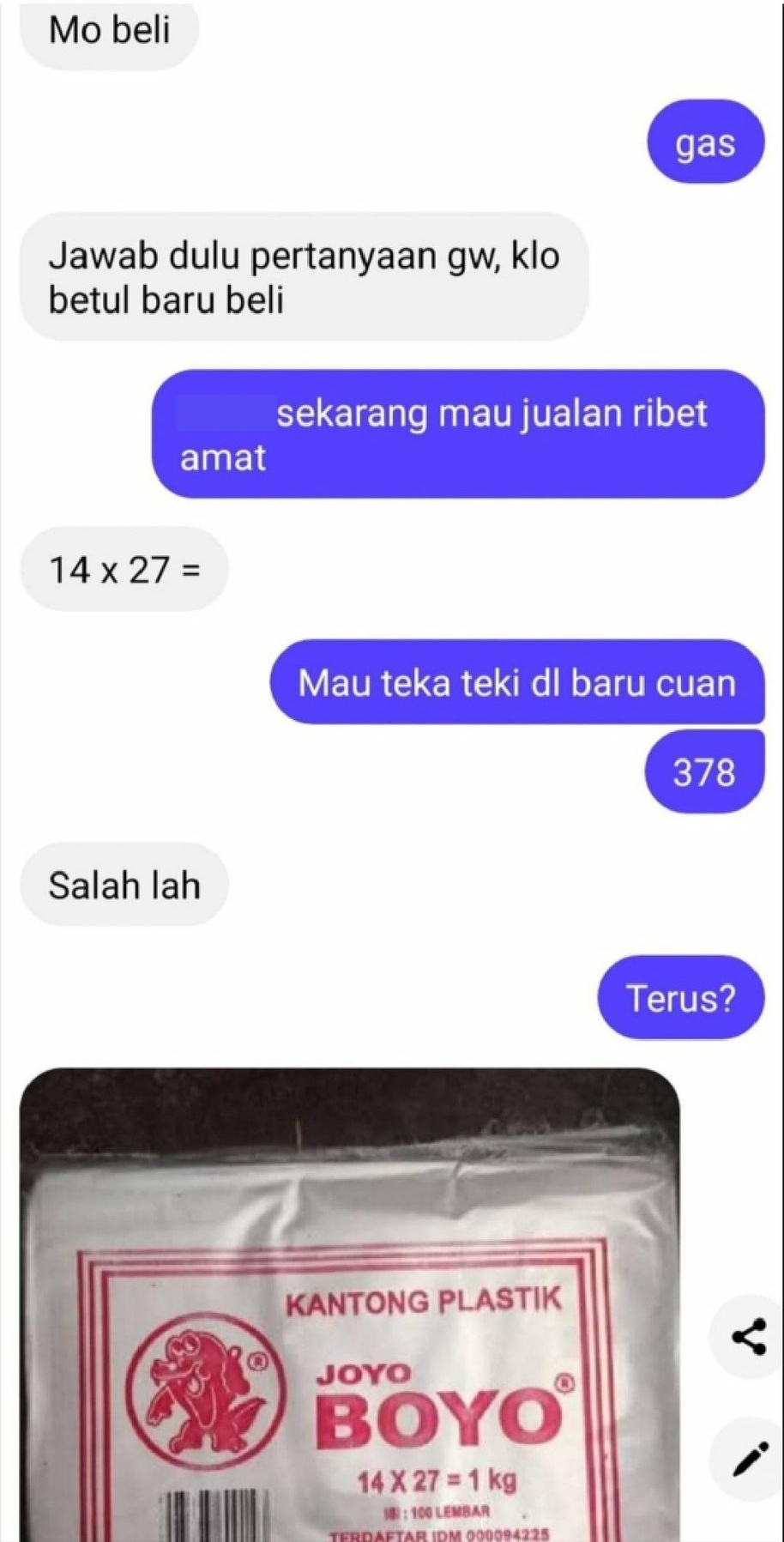 chat ngerjain penjual © Berbagai sumber chat ngerjain penjual © Berbagai sumber
