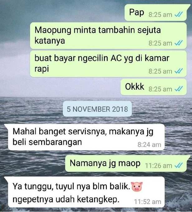 chat minta naikin uang jajan © Berbagai sumber