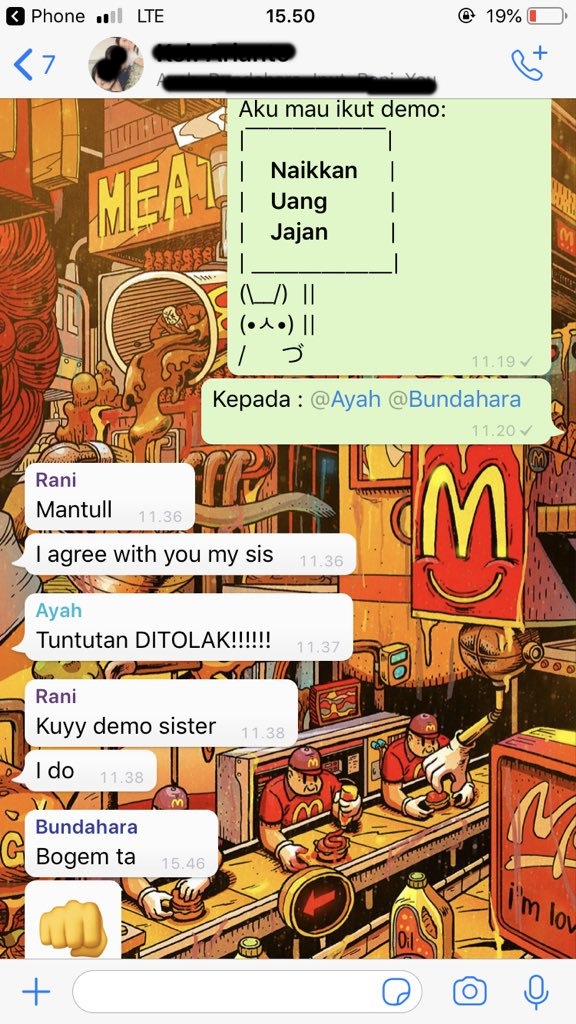 chat minta naikin uang jajan © Berbagai sumber