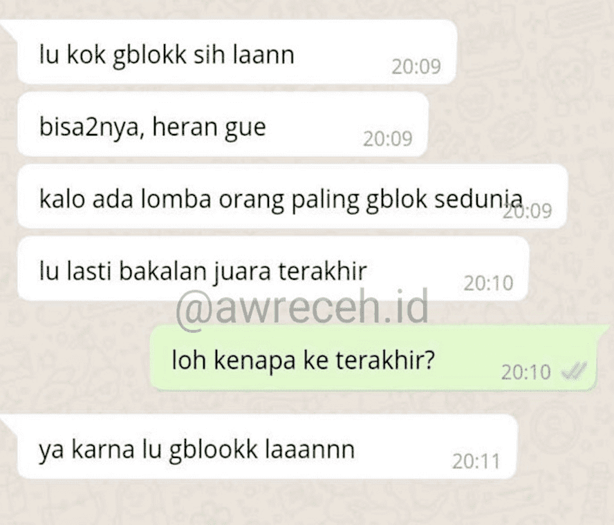 chat WhatsApp balasan teman bikin emosi © 2023 brilio.net
