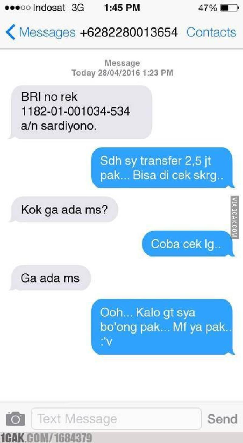 Balasan chat berbau penipuan © 2023 brilio.net