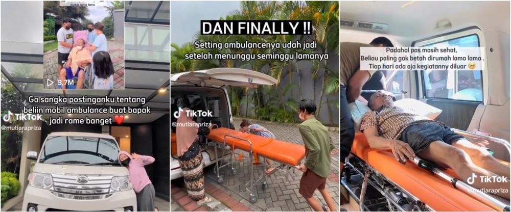 kisah haru bakti anak merawat ayah sakit © TikTok