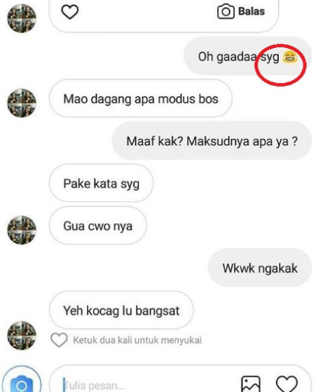 Chat typo penjual © berbagai sumber