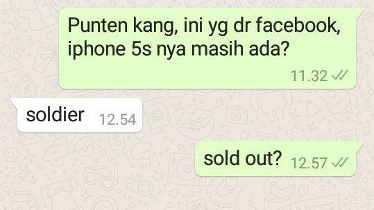 Chat typo penjual © berbagai sumber Chat typo penjual © berbagai sumber