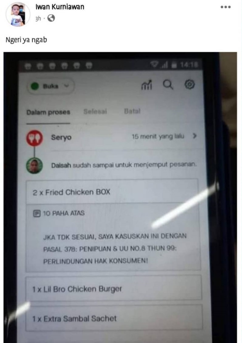 catatan nyeleneh ojek online © Berbagai sumber