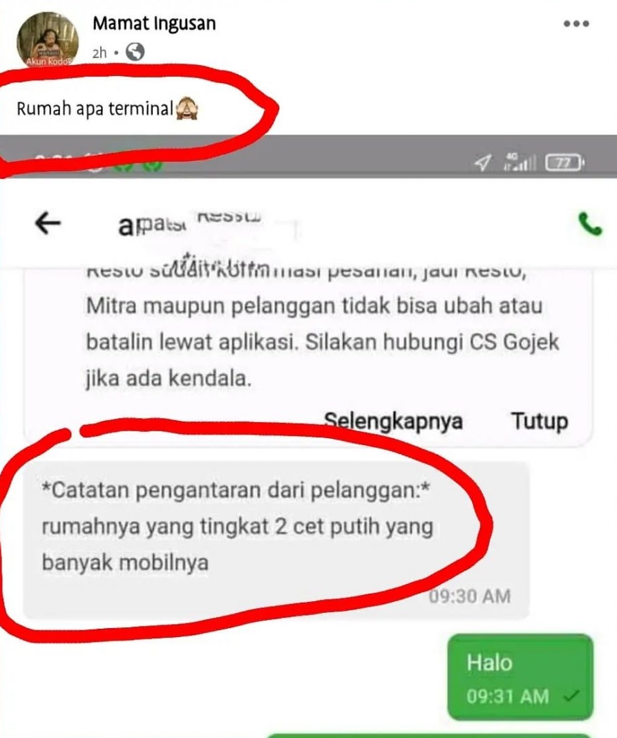 catatan nyeleneh ojek online © Berbagai sumber