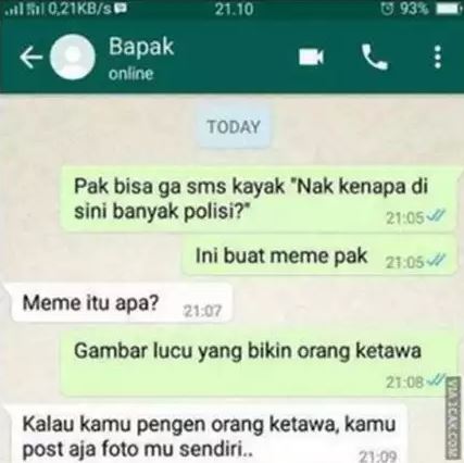 chat lucu nasihat orang tua Berbagai sumber
