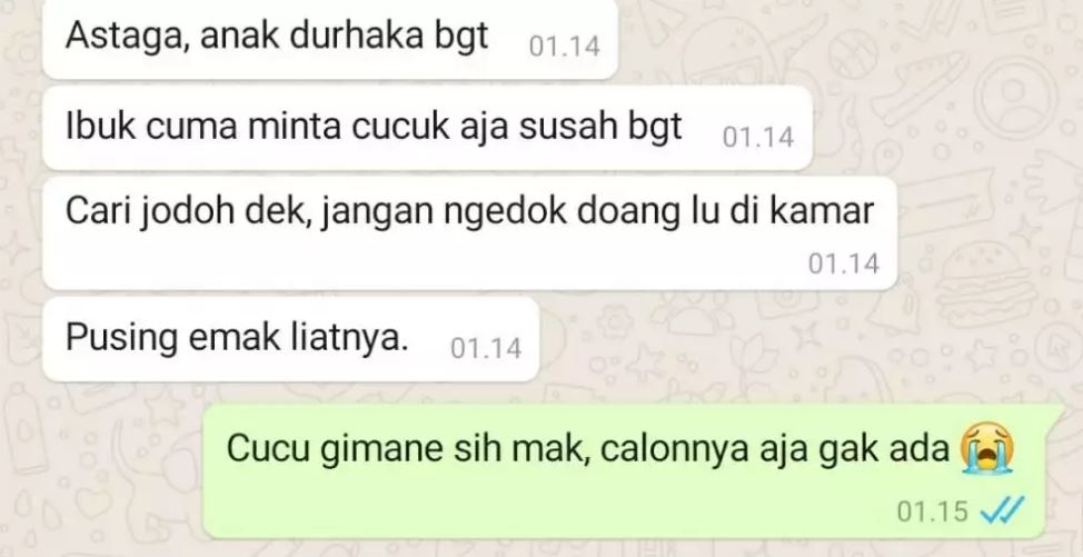 chat lucu nasihat orang tua Berbagai sumber