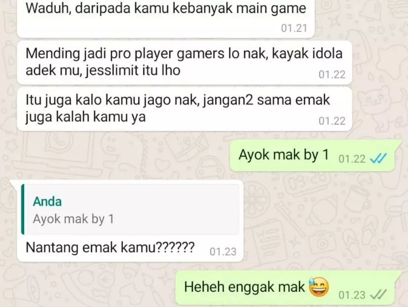 chat lucu nasihat orang tua Berbagai sumber