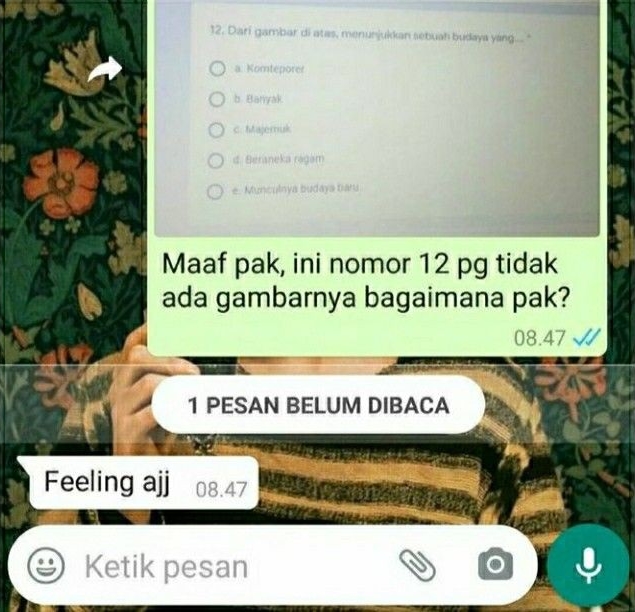 chat lucu murid tanya ke guru kocak © Twitter chat lucu murid tanya ke guru kocak © Twitter