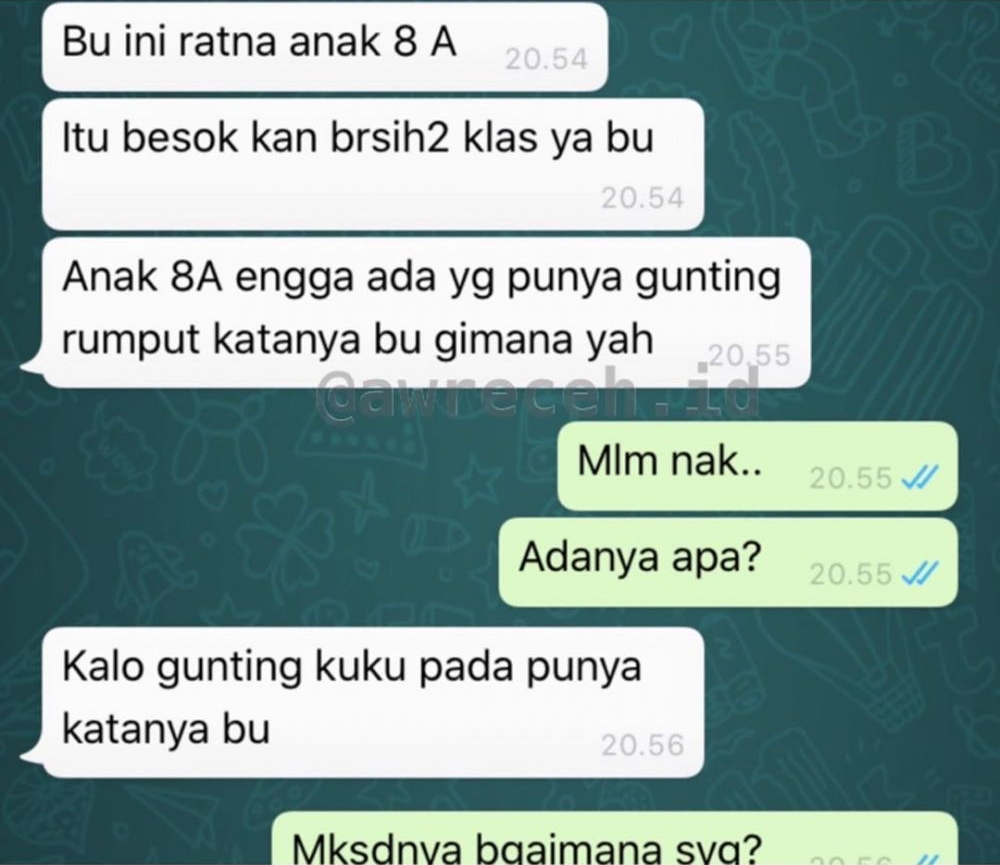 chat lucu murid tanya ke guru kocak © Twitter chat lucu murid tanya ke guru kocak © Twitter