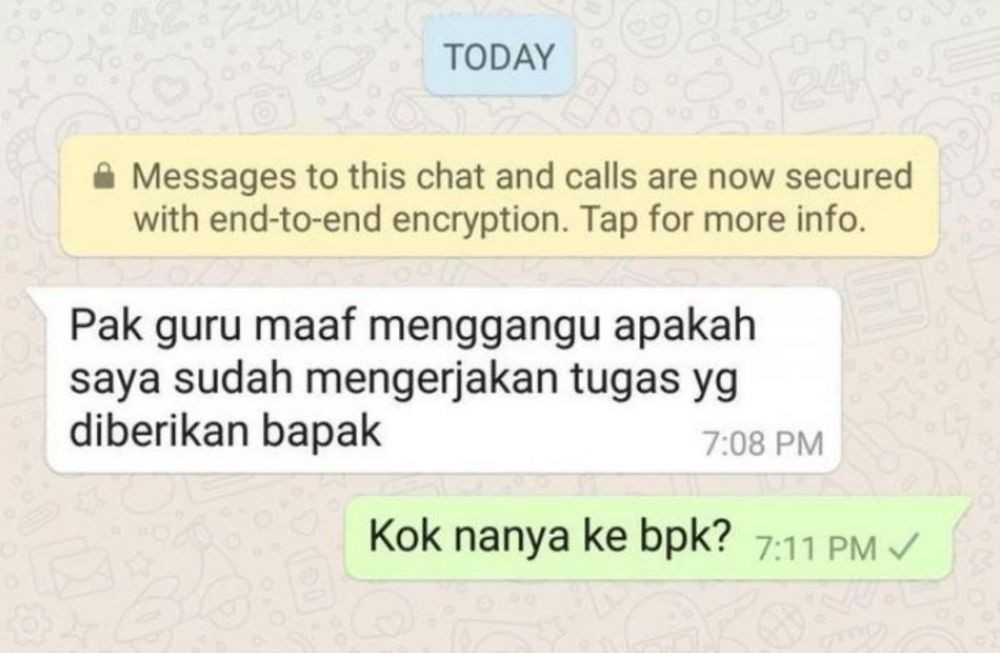 chat lucu murid tanya ke guru kocak © Twitter chat lucu murid tanya ke guru kocak © Twitter