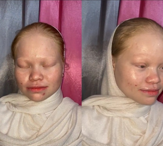 Transformasi wanita albino dirias MUA jadi pengantin Sunda, hasilnya manglingi bak beda orang