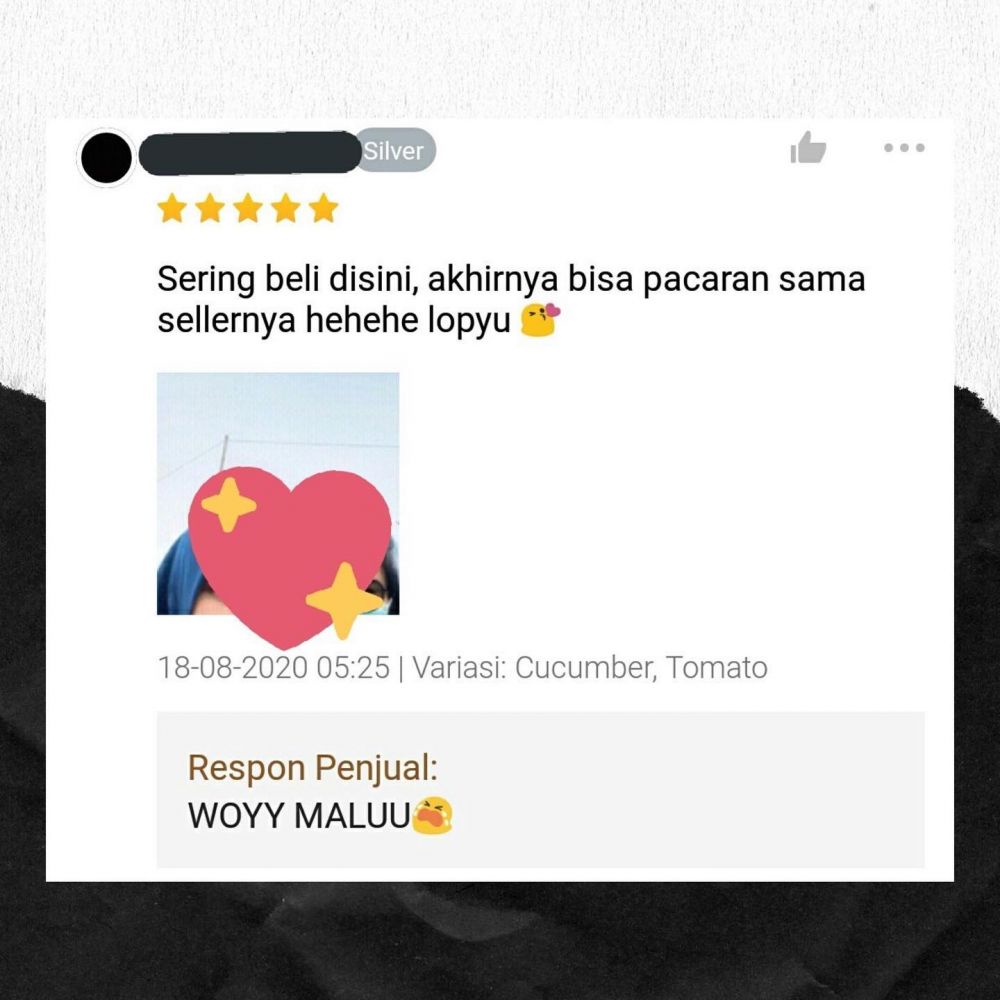 balasan seller di review belanja online © Berbagai sumber