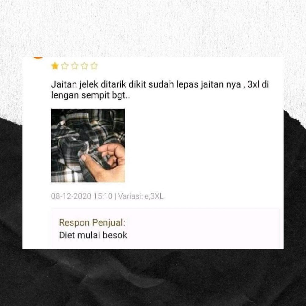 balasan seller di review belanja online © Berbagai sumber