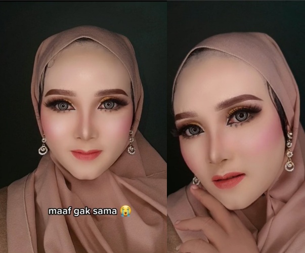 Wanita dirias MUA ala Arabian look © TikTok