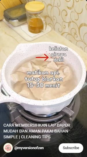 Cara mencuci lap dapur dekil agar gampang dikucek dan kinclong seperti baru lagi