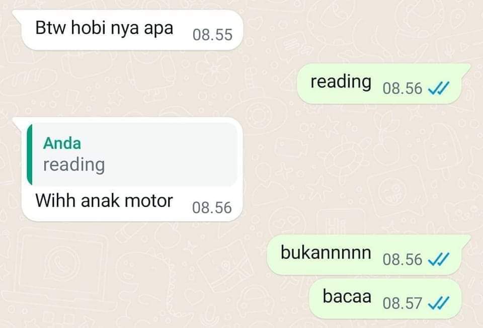 chat lucu pakai bahasa inggris © berbagai sumber